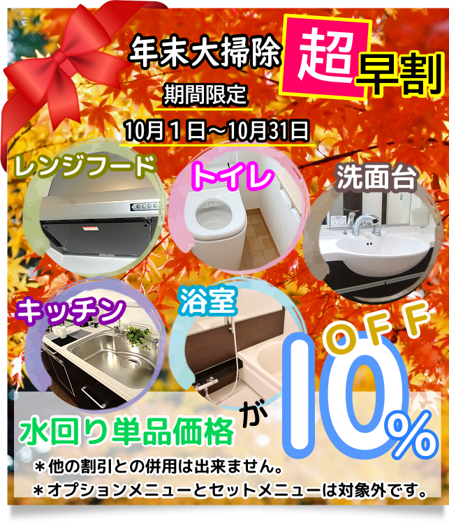 年末大掃除超早割り