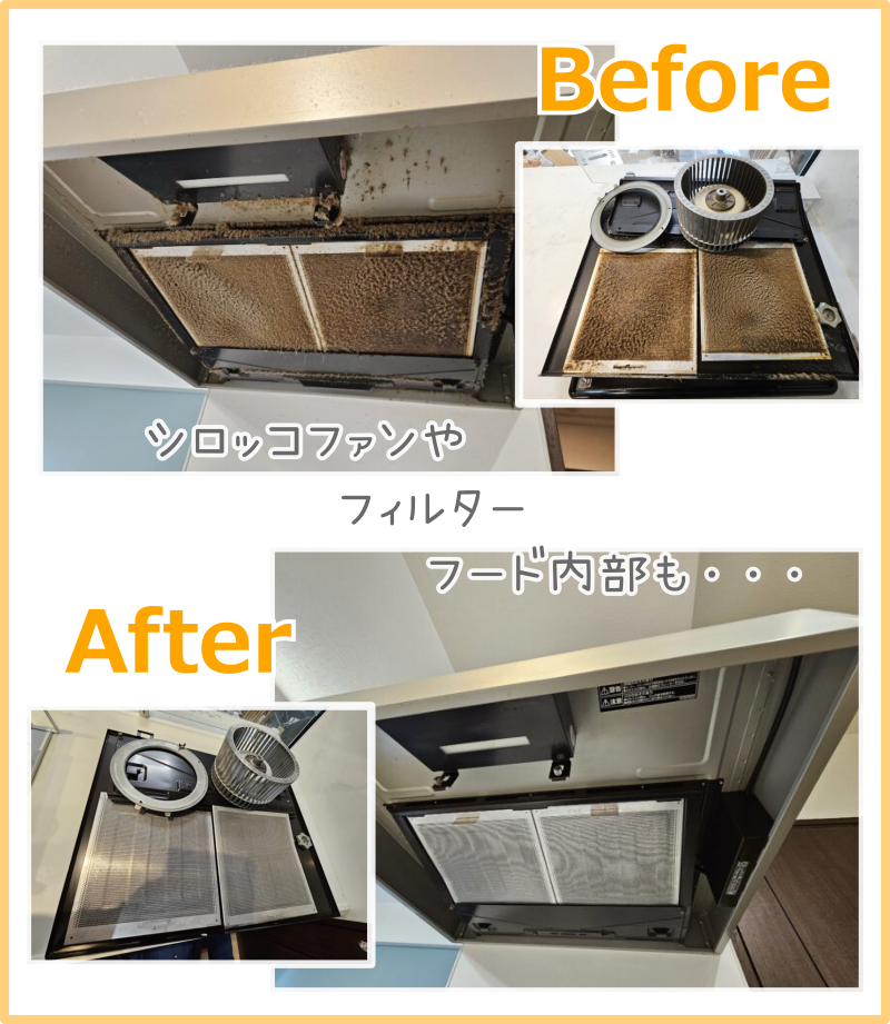 レンジフード分解洗浄