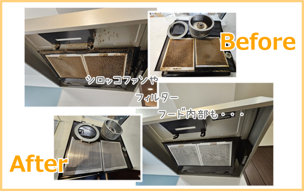 レンジフード分解洗浄