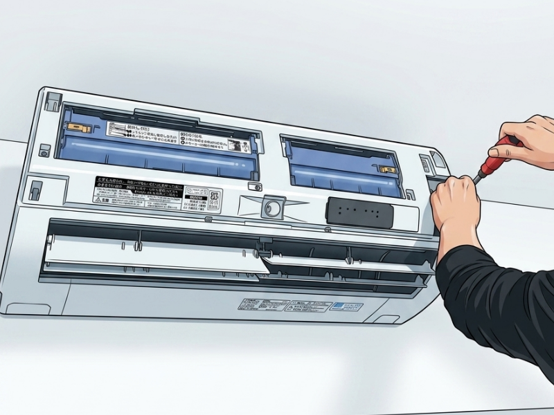 お掃除機能エアコン分解