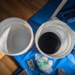 エアコン洗浄後の汚水