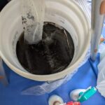 洗浄後の汚水