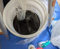 洗浄後の汚水