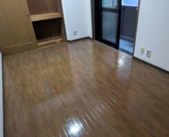 大和市アパートの床ワックス施工後
